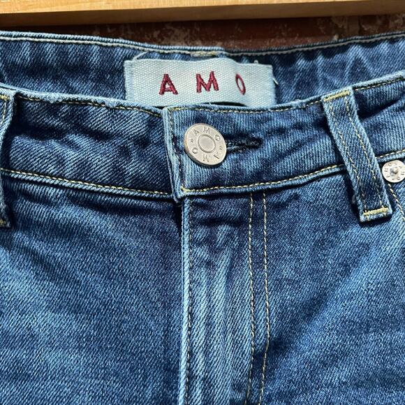 AMO Twist Zip Skinny Jeans In Sapphire Wash Size 29 - Picture 4 of 10